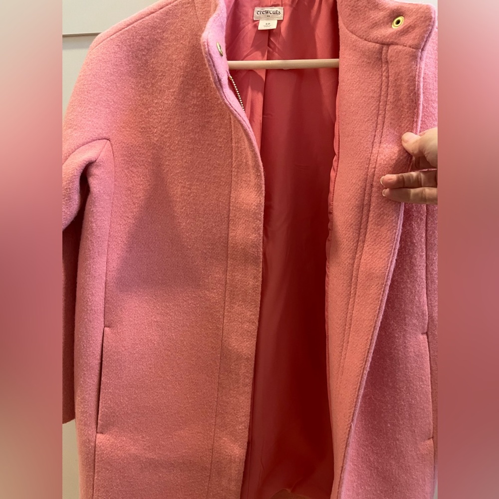 Crewcuts girls pink city pea coat size 10, worn twice - Picture 11 of 13